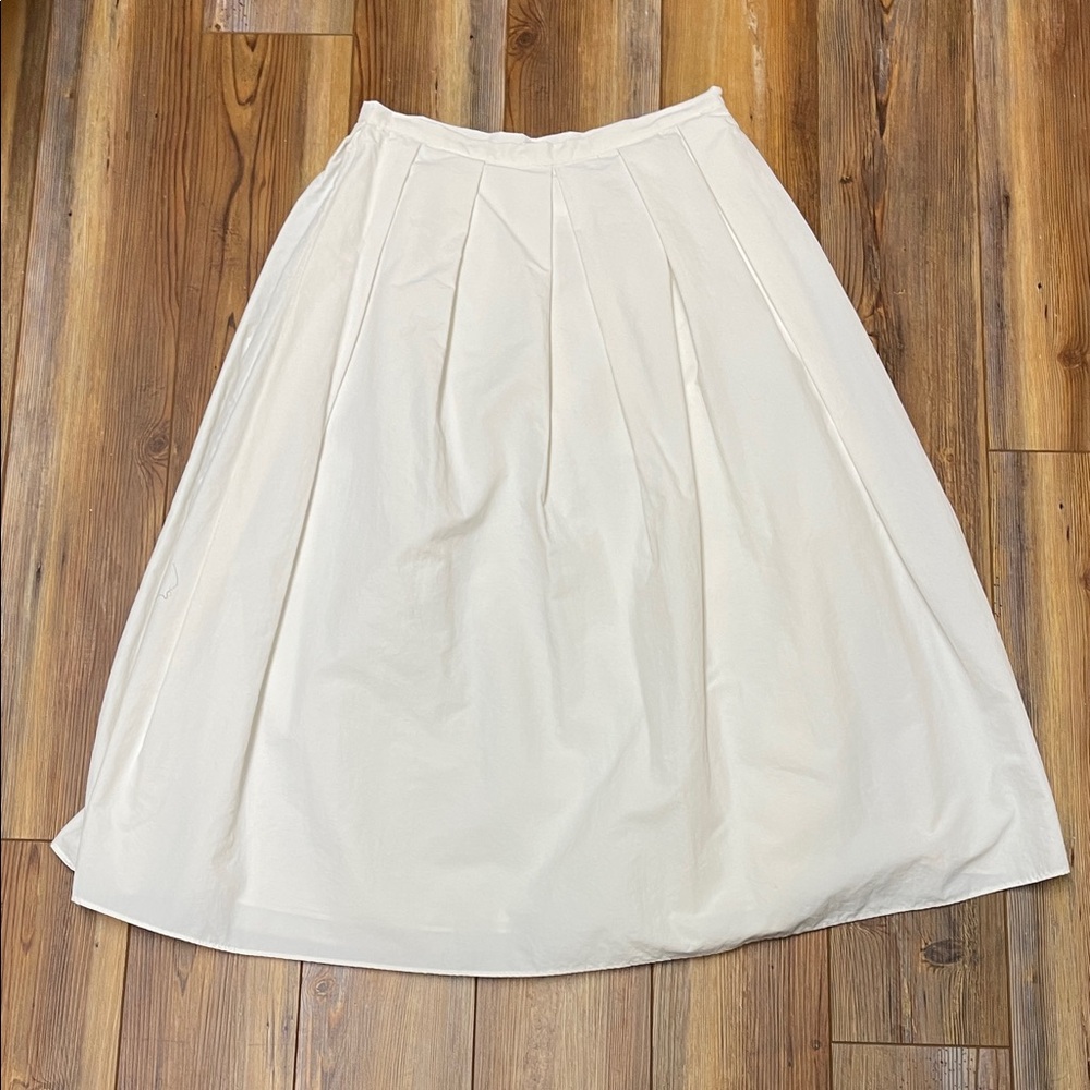 Seed Heritage Elegant White Pleates Full Skirt